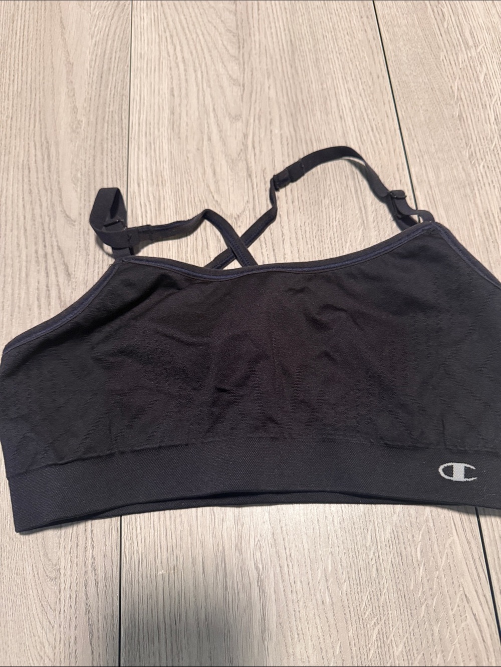 Champion Black Seamless Crossback Sports Bralette